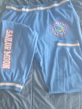 Light Blue Sailor Moon Jogger Pants
